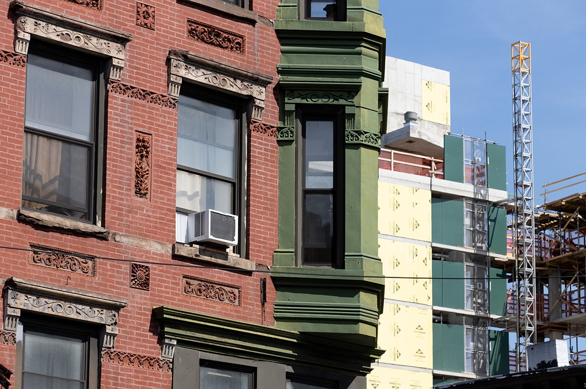 brooklyn - old and new architecture in bed stuy