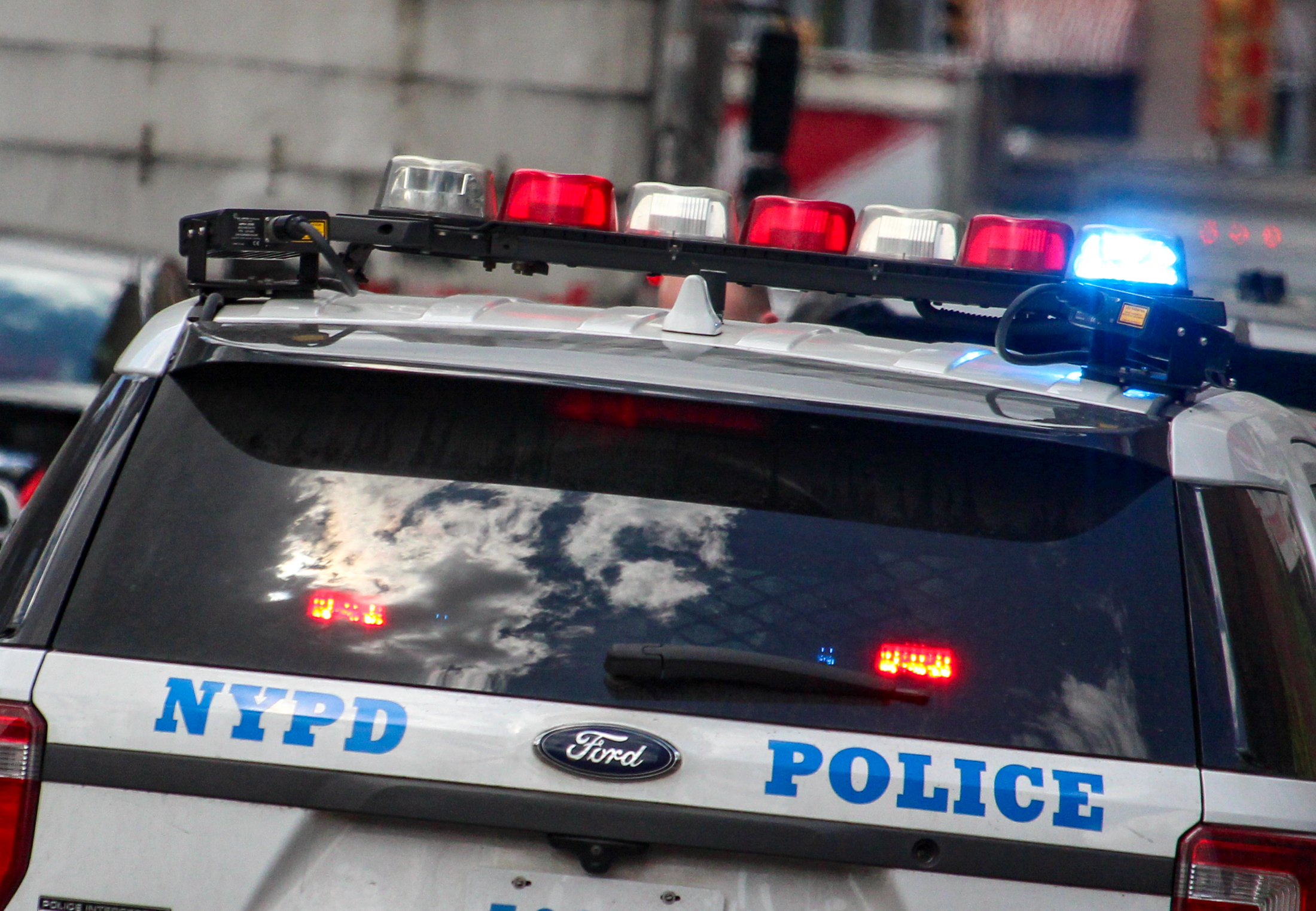 lights on a police vehicle