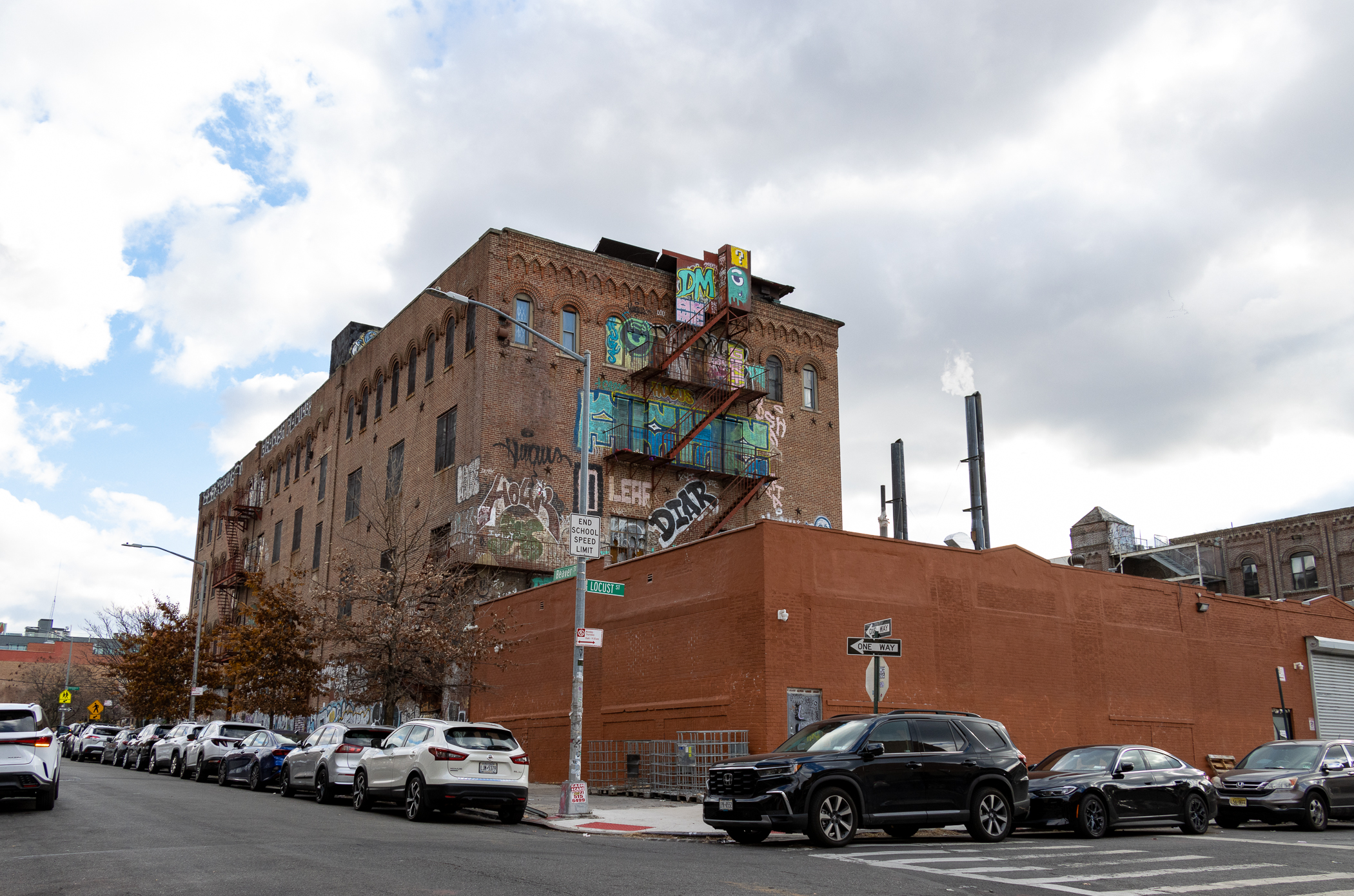 view of brick building from beaver and locust streets