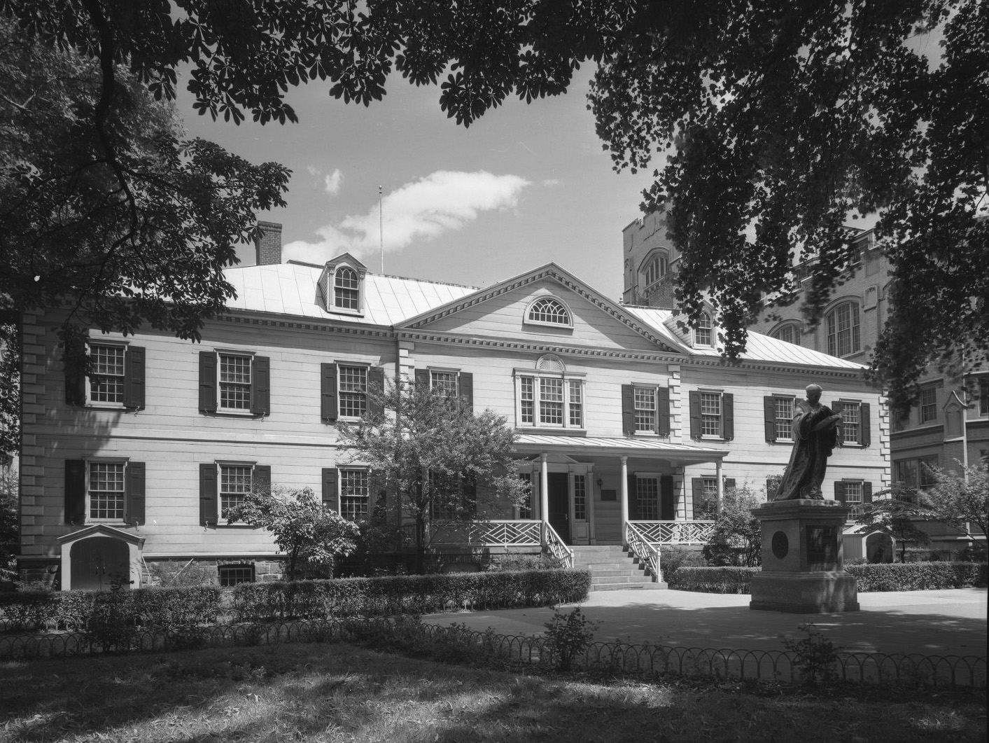 black and white photo of erasmus hall