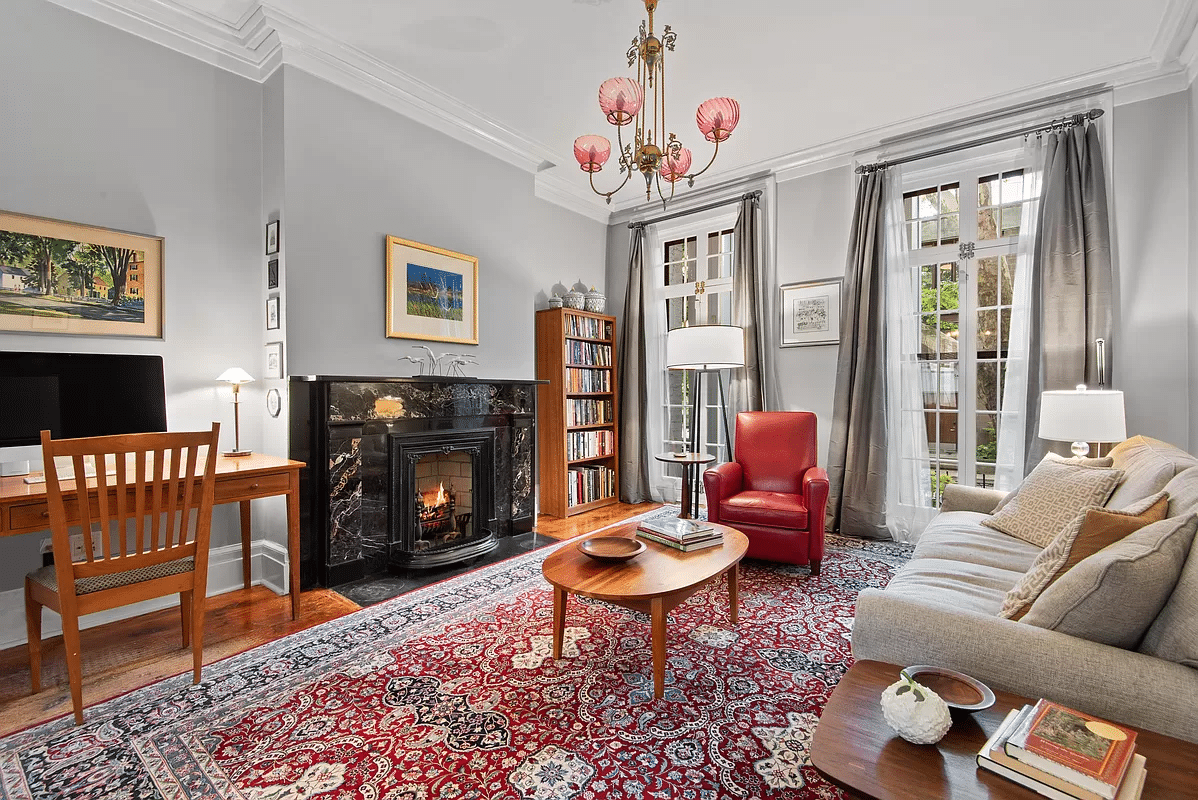 brooklyn - parlor with black marble mantel