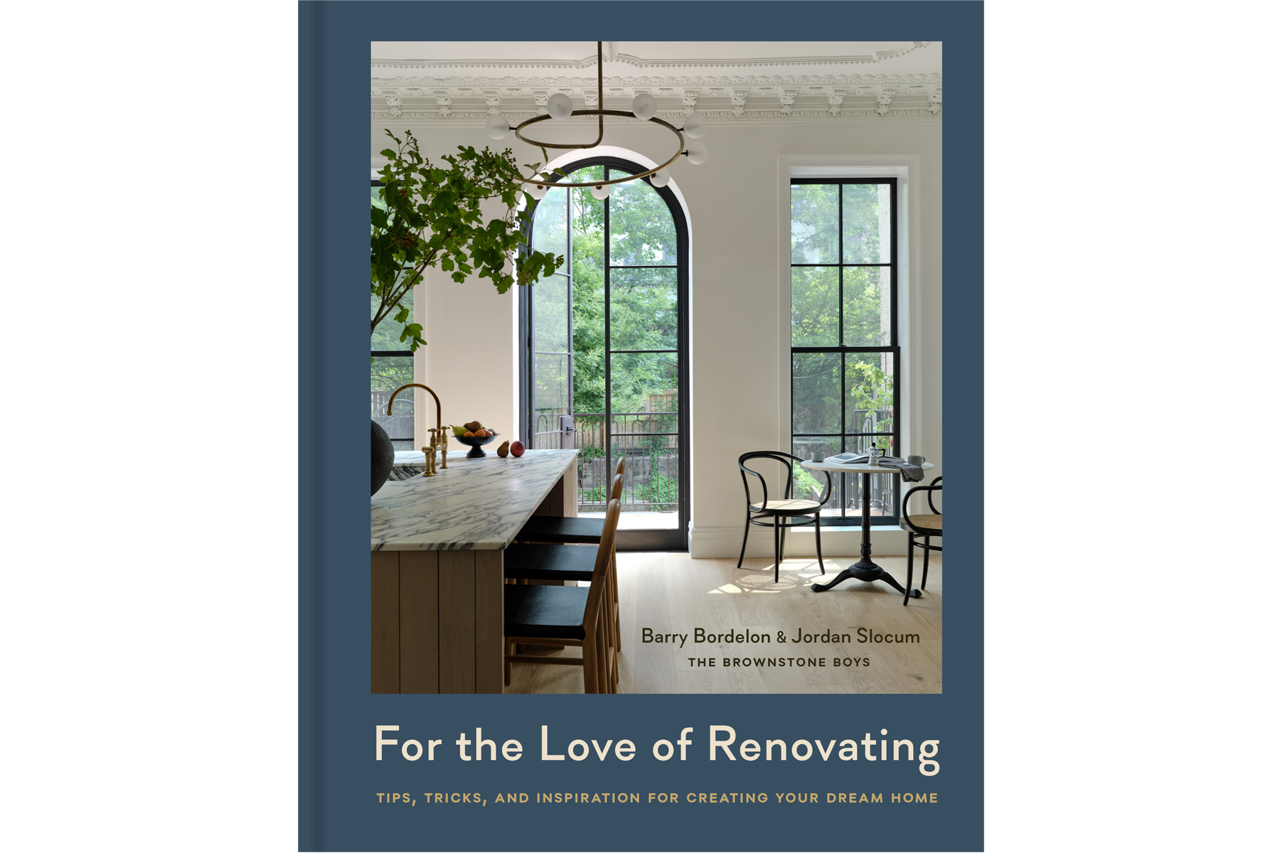 book cover with a kitchen interior on the cover